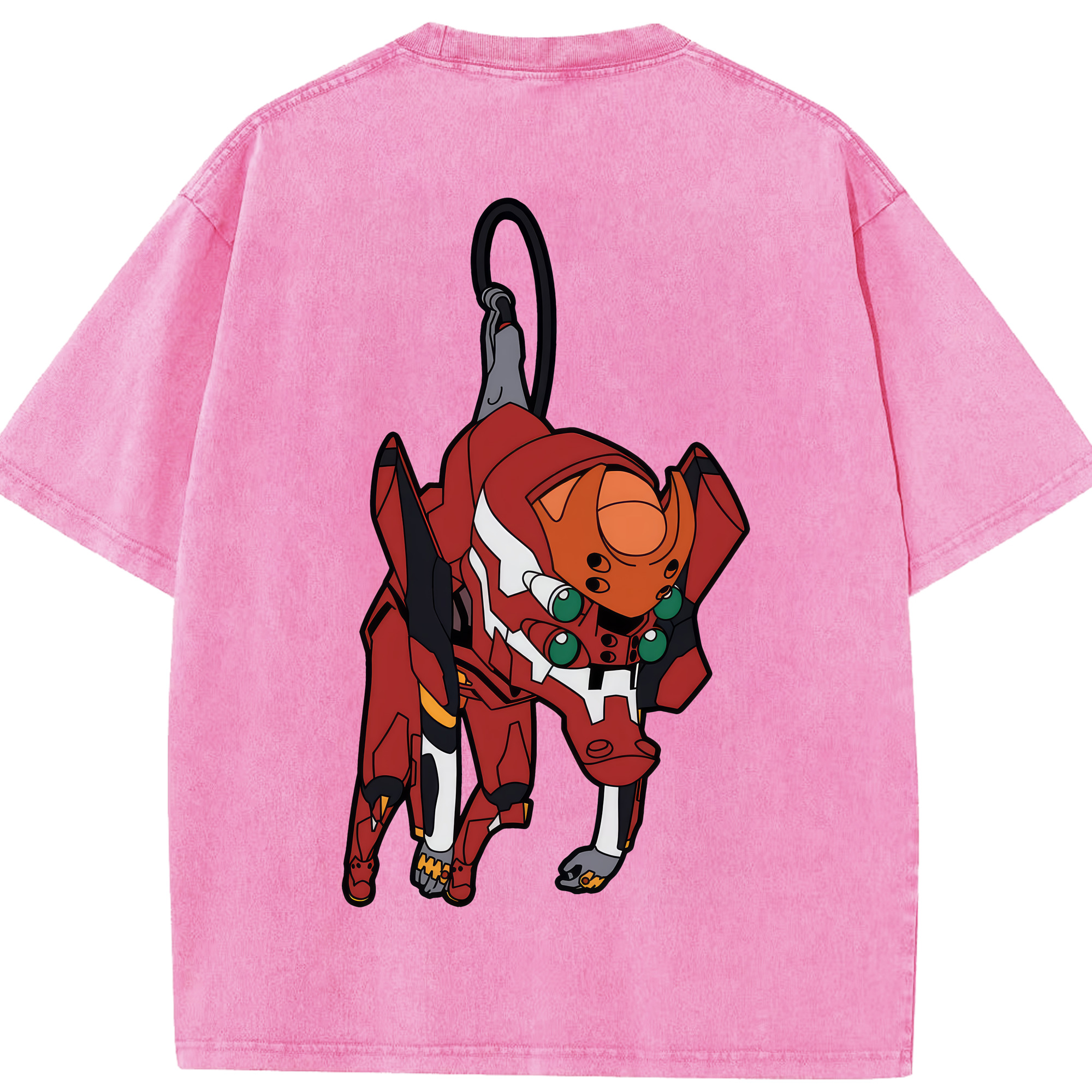 （画像用） EVA 新世紀エヴァンゲリオン 綿100% ヴィンテージ風 半袖Tシャツ（背面プリント）
